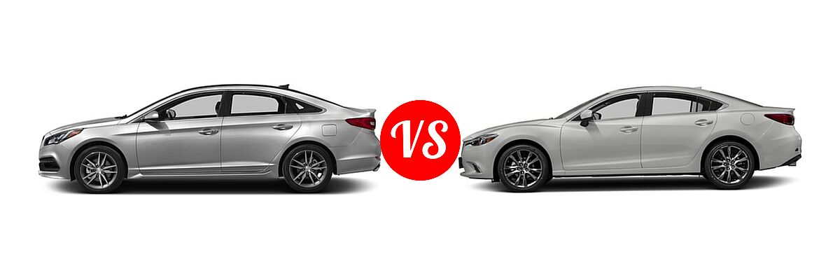 2016 Hyundai Sonata Sedan 2.0T Sport vs. 2016 Mazda 6 Sedan i Grand Touring - Side Comparison