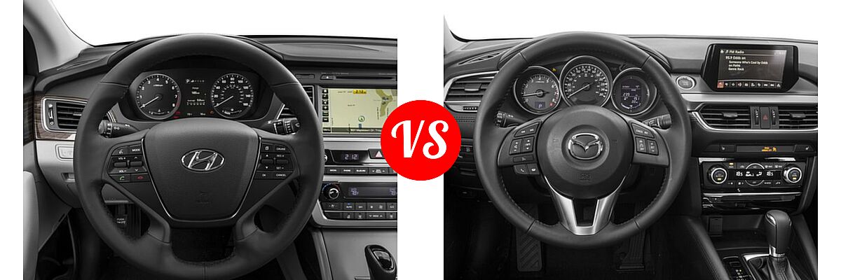 2016 Hyundai Sonata Sedan 2.0T Limited vs. 2016 Mazda 6 Sedan i Sport - Dashboard Comparison