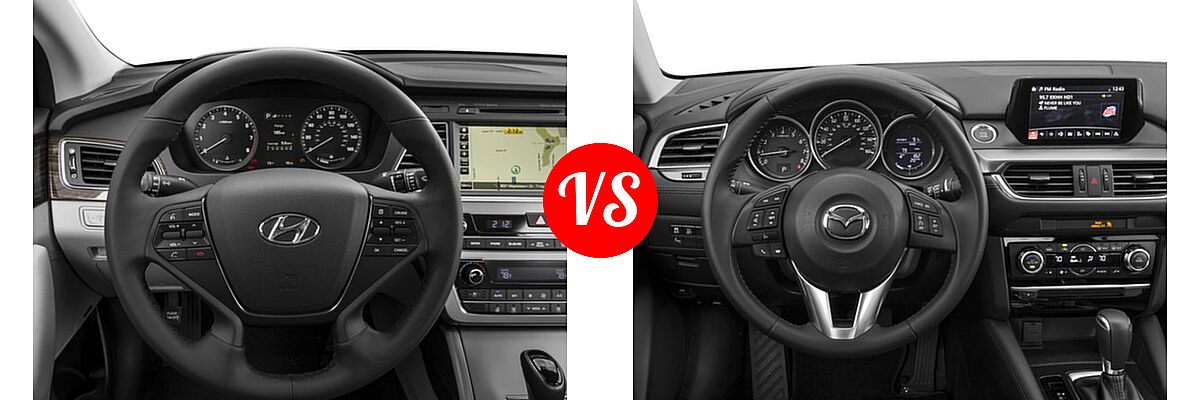 2016 Hyundai Sonata Sedan 2.0T Limited vs. 2016 Mazda 6 Sedan i Touring - Dashboard Comparison
