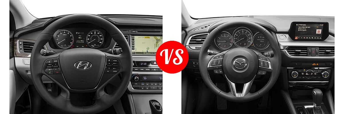 2016 Hyundai Sonata Sedan 2.0T Limited vs. 2016 Mazda 6 Sedan i Grand Touring - Dashboard Comparison