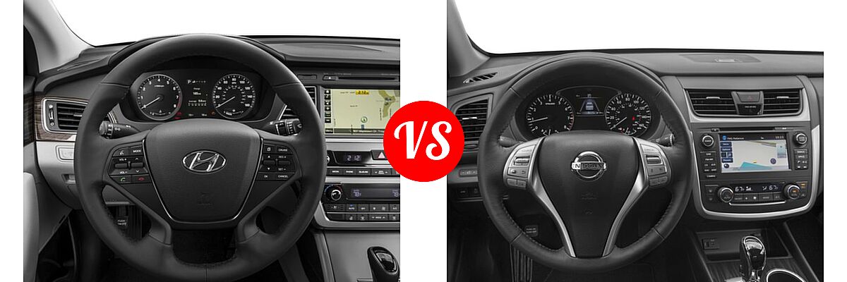 2016 Hyundai Sonata Sedan 2.0T Limited vs. 2016 Nissan Altima Sedan 2.5 SL / 3.5 SL - Dashboard Comparison
