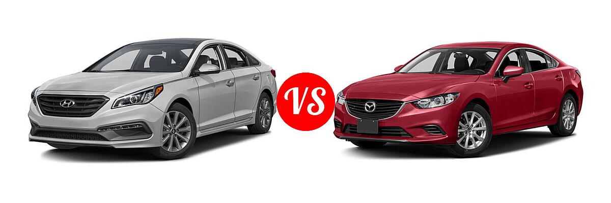 2016 Hyundai Sonata Sedan 2.0T Limited vs. 2016 Mazda 6 Sedan i Sport - Front Left Comparison