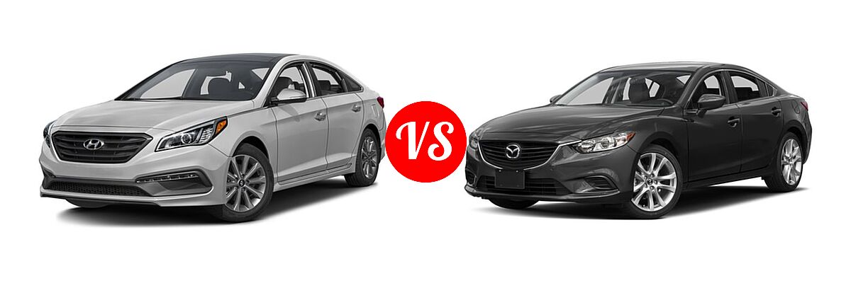 2016 Hyundai Sonata Sedan 2.0T Limited vs. 2016 Mazda 6 Sedan i Touring - Front Left Comparison