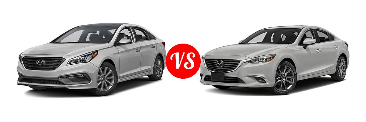 2016 Hyundai Sonata Sedan 2.0T Limited vs. 2016 Mazda 6 Sedan i Grand Touring - Front Left Comparison