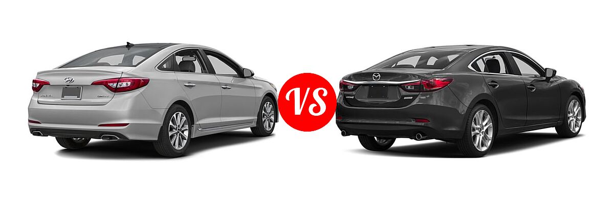 2016 Hyundai Sonata Sedan 2.0T Limited vs. 2016 Mazda 6 Sedan i Touring - Rear Right Comparison