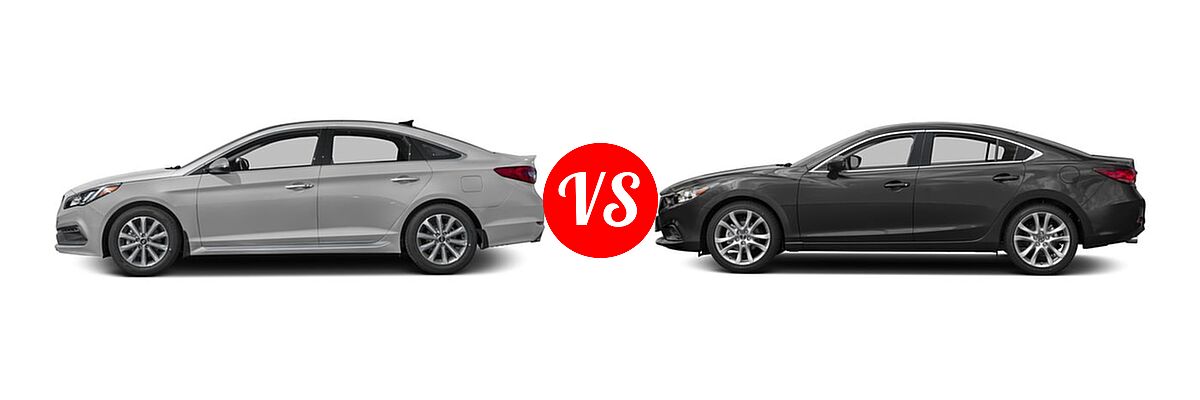 2016 Hyundai Sonata Sedan 2.0T Limited vs. 2016 Mazda 6 Sedan i Touring - Side Comparison