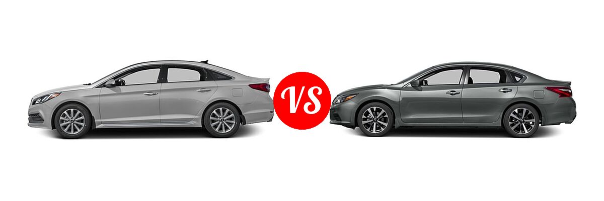2016 Hyundai Sonata Sedan 2.0T Limited vs. 2016 Nissan Altima Sedan 2.5 SR / 3.5 SR - Side Comparison