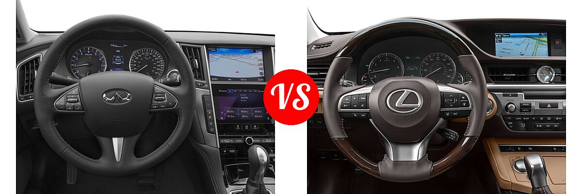 2016 Infiniti Q50 Sedan 2.0t Premium / 3.0t Premium vs. 2016 Lexus ES 350 Sedan 4dr Sdn - Dashboard Comparison