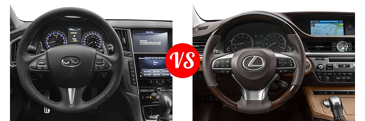 2016 Infiniti Q50 Sedan 3.0t Sport vs. 2016 Lexus ES 350 Sedan 4dr Sdn - Dashboard Comparison