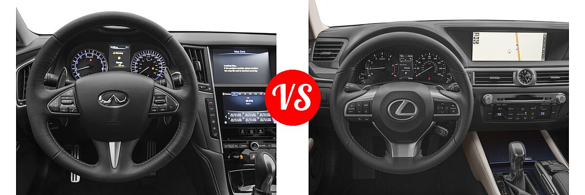2016 Infiniti Q50 Red Sport 400 Sedan 3.0t Red Sport 400 vs. 2016 Lexus GS 200t Sedan 4dr Sdn RWD - Dashboard Comparison