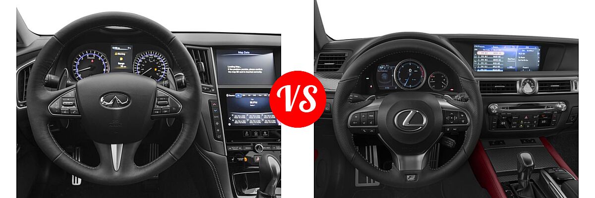 2016 Infiniti Q50 Red Sport 400 Sedan 3.0t Red Sport 400 vs. 2016 Lexus GS 200t Sedan F Sport - Dashboard Comparison