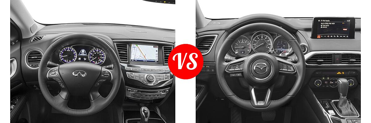 2016 Infiniti QX60 SUV AWD 4dr / FWD 4dr vs. 2016 Mazda CX-9 SUV Touring - Dashboard Comparison