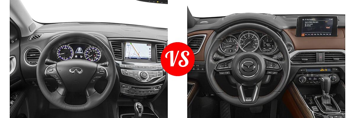 2016 Infiniti QX60 SUV AWD 4dr / FWD 4dr vs. 2016 Mazda CX-9 SUV Signature - Dashboard Comparison