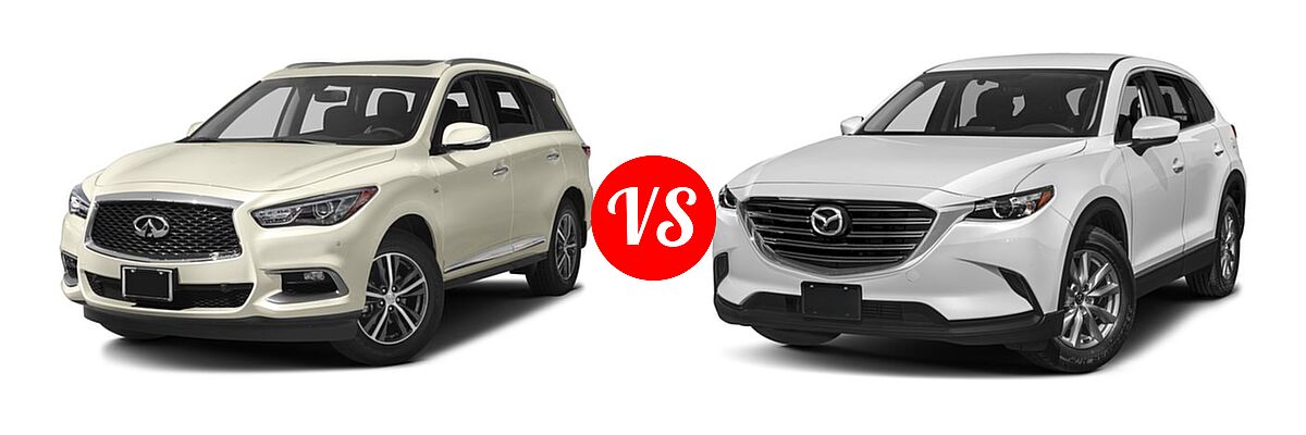 2016 Infiniti QX60 SUV AWD 4dr / FWD 4dr vs. 2016 Mazda CX-9 SUV Sport - Front Left Comparison