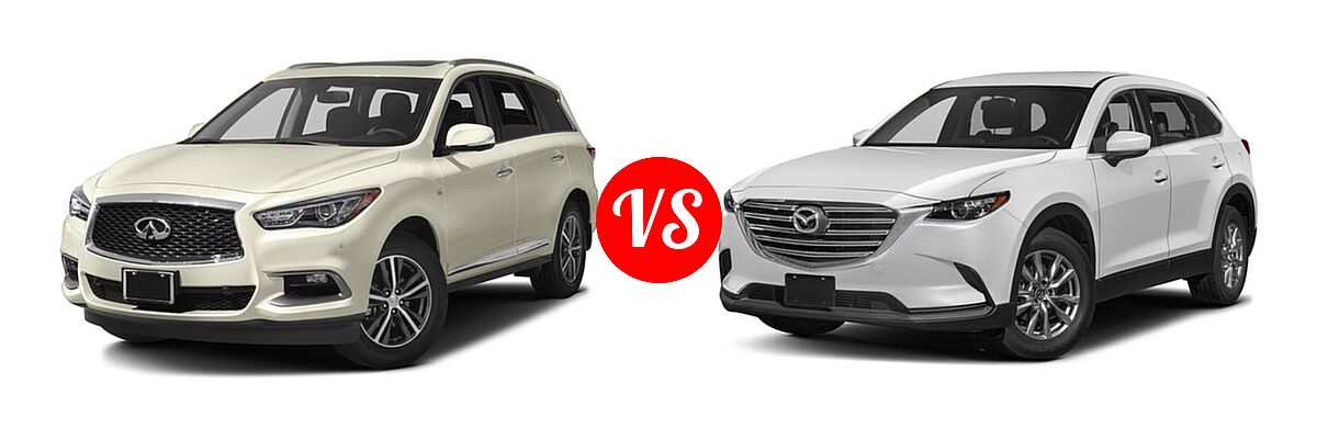 2016 Infiniti QX60 SUV AWD 4dr / FWD 4dr vs. 2016 Mazda CX-9 SUV Touring - Front Left Comparison