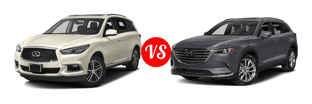 2016 Infiniti QX60 SUV AWD 4dr / FWD 4dr vs. 2016 Mazda CX-9 SUV Grand Touring - Front Left Comparison
