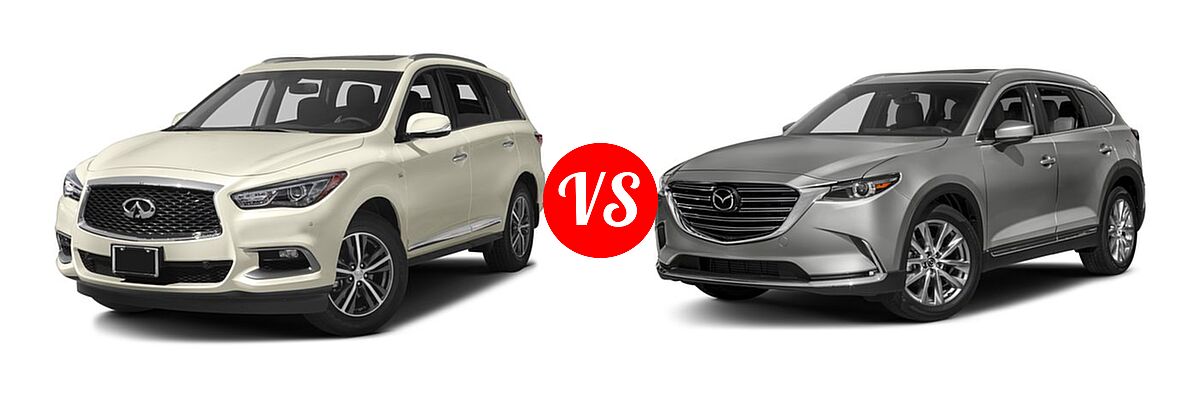 2016 Infiniti QX60 SUV AWD 4dr / FWD 4dr vs. 2016 Mazda CX-9 SUV Signature - Front Left Comparison