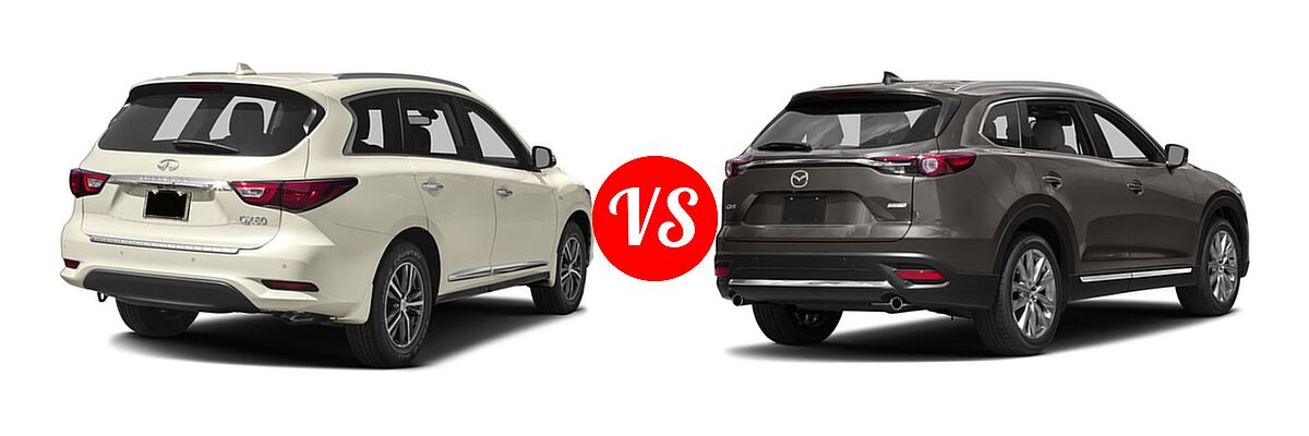 2016 Infiniti QX60 SUV AWD 4dr / FWD 4dr vs. 2016 Mazda CX-9 SUV Grand Touring - Rear Right Comparison