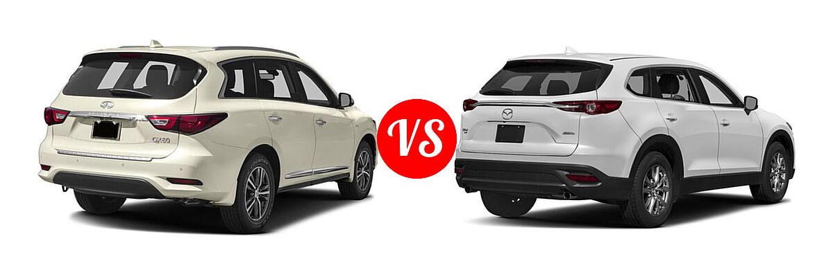 2016 Infiniti QX60 SUV AWD 4dr / FWD 4dr vs. 2016 Mazda CX-9 SUV Touring - Rear Right Comparison