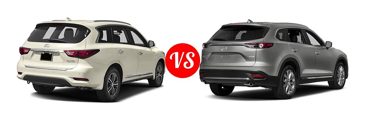 2016 Infiniti QX60 SUV AWD 4dr / FWD 4dr vs. 2016 Mazda CX-9 SUV Signature - Rear Right Comparison