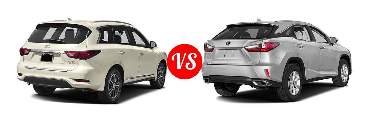 2016 Infiniti QX60 SUV AWD 4dr / FWD 4dr vs. 2016 Lexus RX 350 SUV AWD 4dr / FWD 4dr - Rear Right Comparison