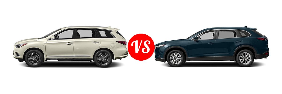 2016 Infiniti QX60 SUV AWD 4dr / FWD 4dr vs. 2016 Mazda CX-9 SUV Sport - Side Comparison