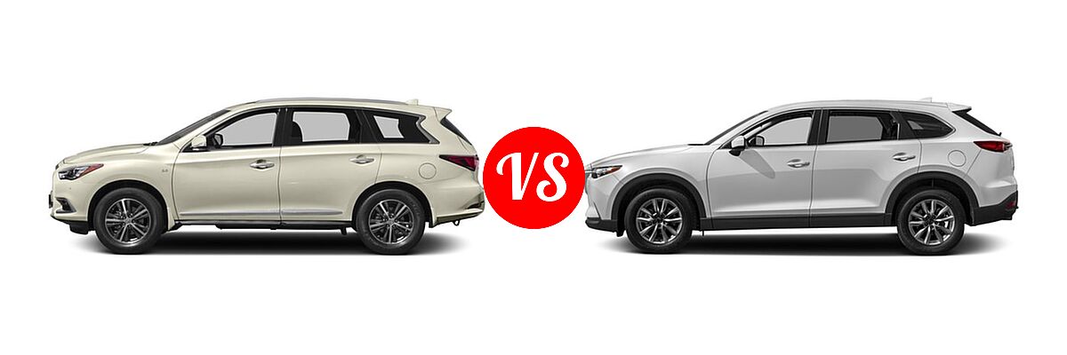 2016 Infiniti QX60 SUV AWD 4dr / FWD 4dr vs. 2016 Mazda CX-9 SUV Sport - Side Comparison