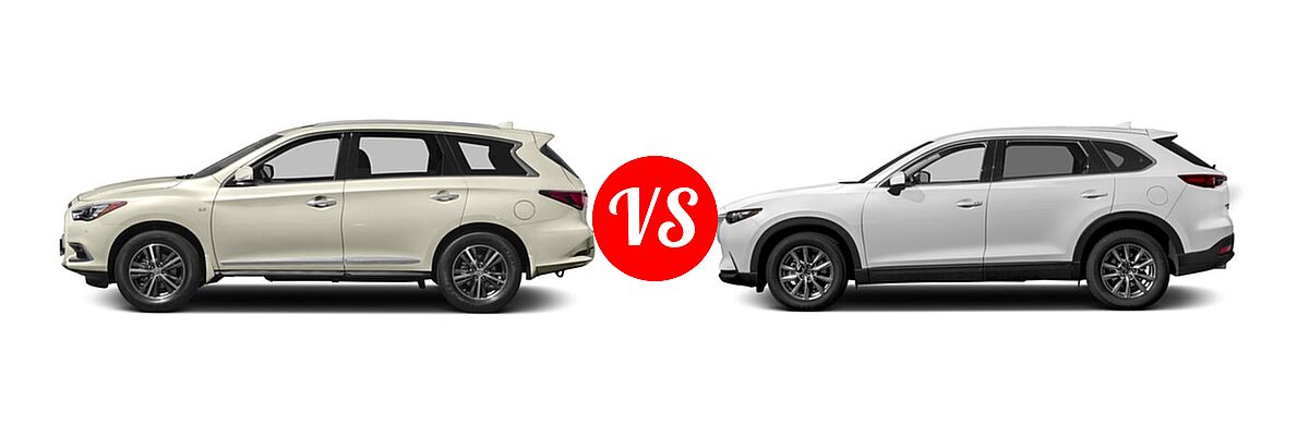 2016 Infiniti QX60 SUV AWD 4dr / FWD 4dr vs. 2016 Mazda CX-9 SUV Touring - Side Comparison