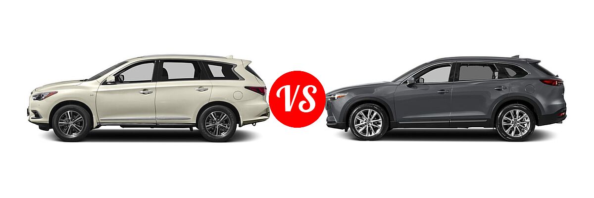 2016 Infiniti QX60 SUV AWD 4dr / FWD 4dr vs. 2016 Mazda CX-9 SUV Grand Touring - Side Comparison