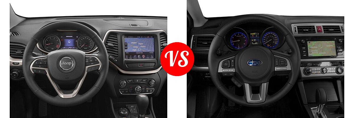 2016 Jeep Cherokee SUV Limited vs. 2016 Subaru Outback SUV 2.5i Limited / 3.6R Limited - Dashboard Comparison