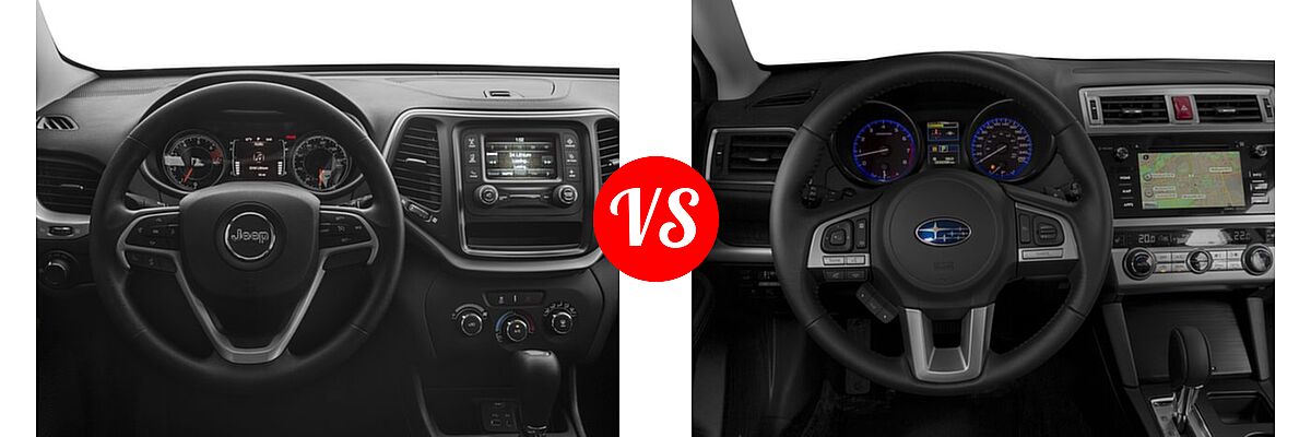 2016 Jeep Cherokee SUV Sport vs. 2016 Subaru Outback SUV 2.5i Limited / 3.6R Limited - Dashboard Comparison