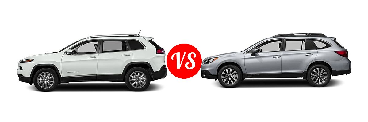 2016 Jeep Cherokee SUV Limited vs. 2016 Subaru Outback SUV 2.5i Limited / 3.6R Limited - Side Comparison
