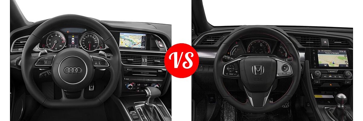 2017 Audi A5 Coupe Sport vs. 2017 Honda Civic Coupe Si - Dashboard Comparison