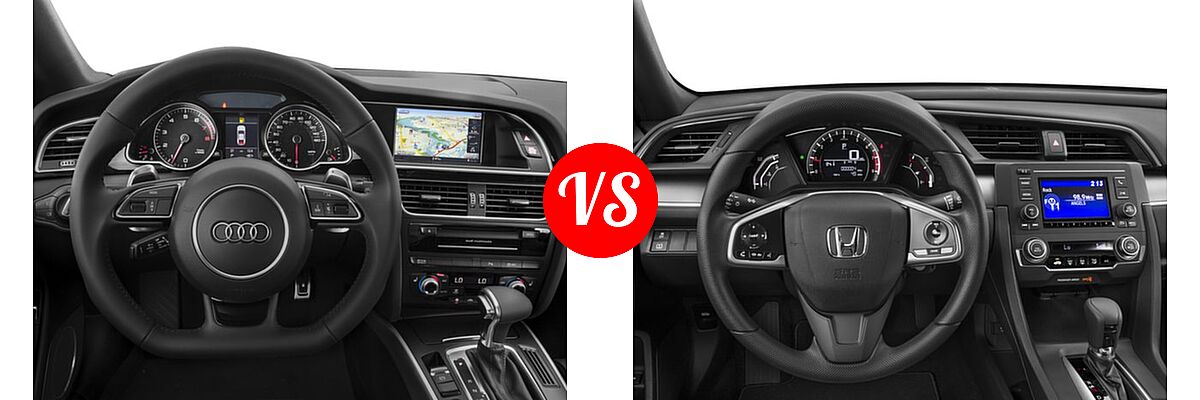2017 Audi A5 Coupe Sport vs. 2017 Honda Civic Coupe LX - Dashboard Comparison