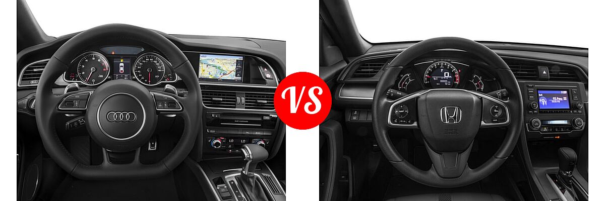 2017 Audi A5 Coupe Sport vs. 2017 Honda Civic Coupe LX-P - Dashboard Comparison