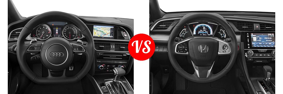 2017 Audi A5 Coupe Sport vs. 2017 Honda Civic Coupe EX-L - Dashboard Comparison