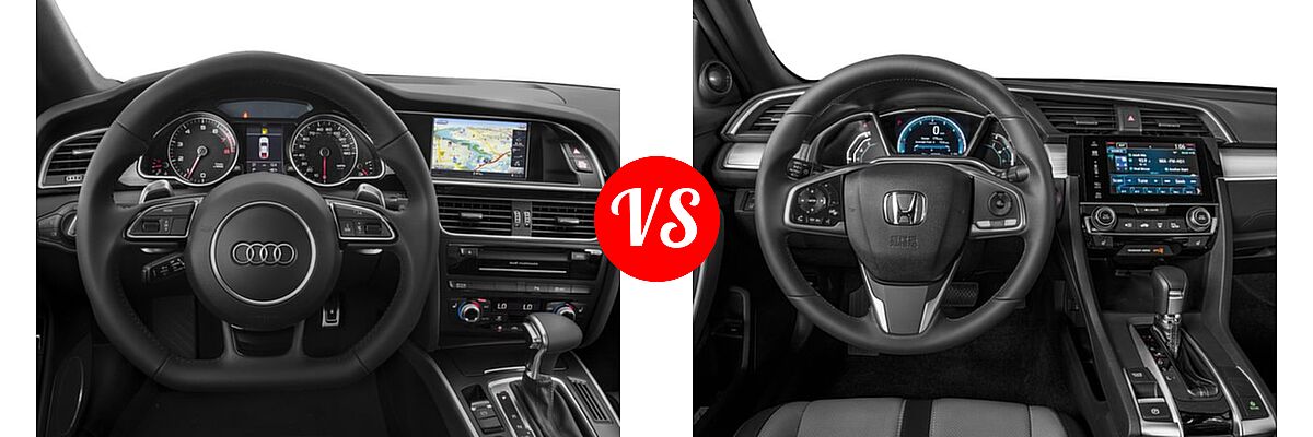 2017 Audi A5 Coupe Sport vs. 2017 Honda Civic Coupe Touring - Dashboard Comparison