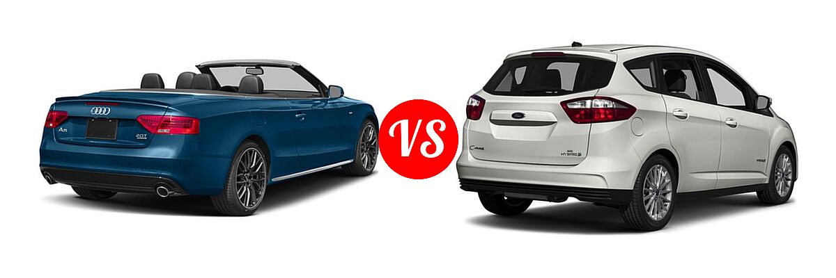2017 Audi A5 Convertible Sport vs. 2016 Ford C-Max Hybrid Wagon SE / SEL - Rear Right Comparison