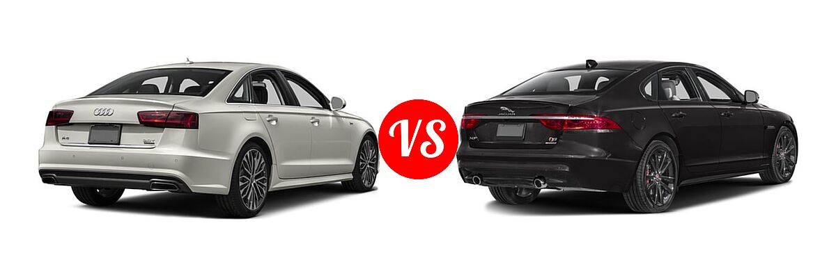 2017 Audi A6 Sedan Competition Prestige / Premium / Premium Plus / Prestige vs. 2017 Jaguar XF Sedan Diesel 20d - Rear Right Comparison