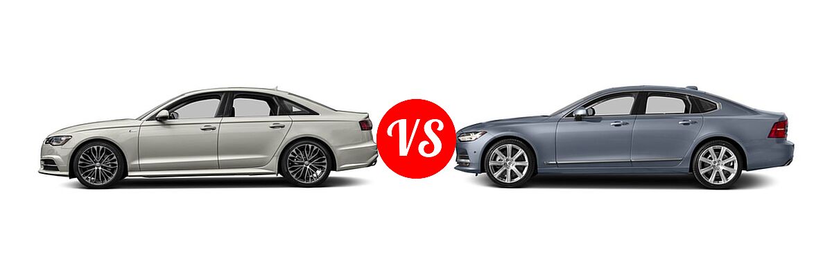 2017 Audi A6 Sedan Competition Prestige / Premium / Premium Plus / Prestige vs. 2017 Volvo S90 Sedan Inscription / Momentum - Side Comparison