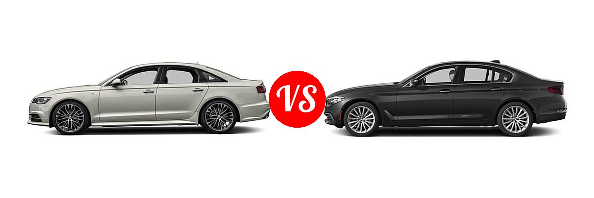 2017 Audi A6 Sedan Competition Prestige / Premium / Premium Plus / Prestige vs. 2017 BMW 5 Series Sedan 530i / 530i xDrive - Side Comparison