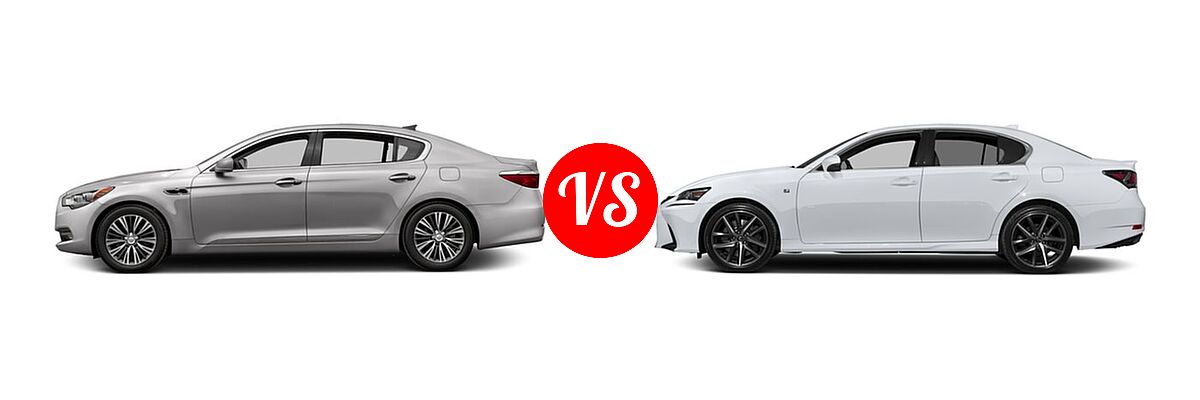 2016 Kia K900 Sedan Premium vs. 2016 Lexus GS 200t Sedan F Sport - Side Comparison