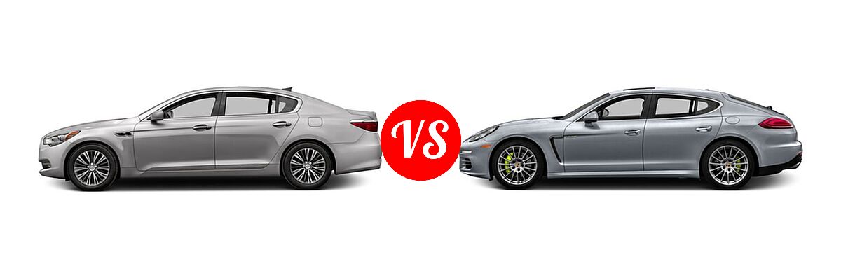 2016 Kia K900 Sedan Premium vs. 2016 Porsche Panamera Sedan Hybrid S E-Hybrid - Side Comparison