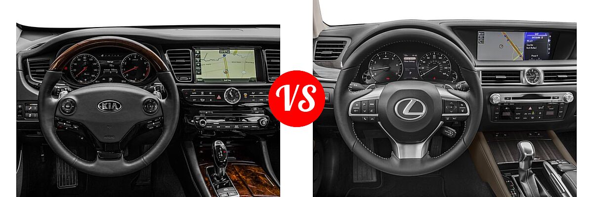 2016 Kia K900 Sedan Luxury vs. 2016 Lexus GS 350 Sedan 4dr Sdn AWD / 4dr Sdn RWD - Dashboard Comparison