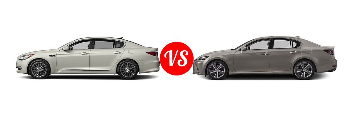 2016 Kia K900 Sedan Luxury vs. 2016 Lexus GS 200t Sedan 4dr Sdn RWD - Side Comparison