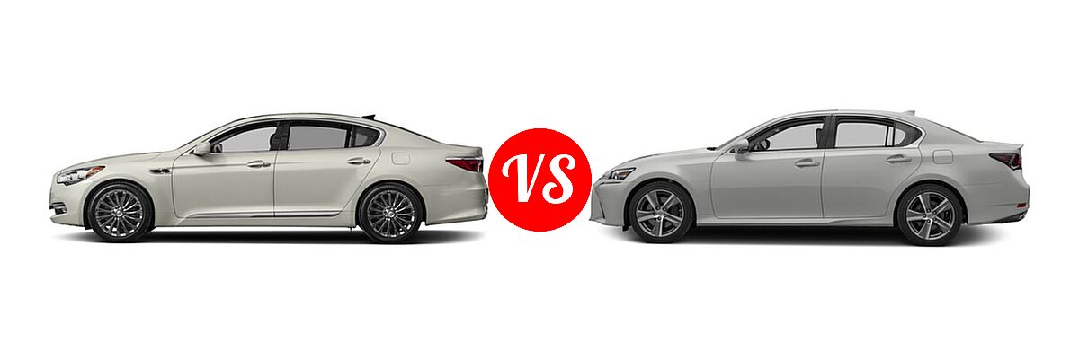 2016 Kia K900 Sedan Luxury vs. 2016 Lexus GS 350 Sedan 4dr Sdn AWD / 4dr Sdn RWD - Side Comparison