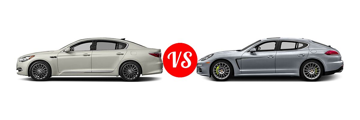 2016 Kia K900 Sedan Luxury vs. 2016 Porsche Panamera Sedan Hybrid S E-Hybrid - Side Comparison