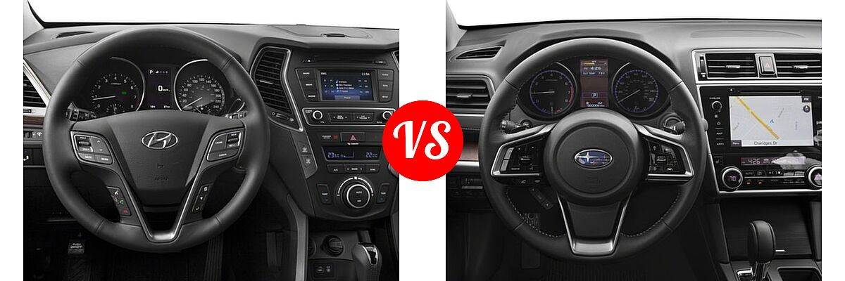 2018 Hyundai Santa Fe Sport SUV 2.0T vs. 2018 Subaru Outback SUV Limited - Dashboard Comparison