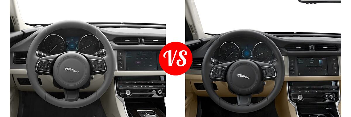 2018 Jaguar XF Sedan 25t Prestige / 35t Prestige vs. 2018 Jaguar XF Sedan Diesel 20d / 20d Premium - Dashboard Comparison