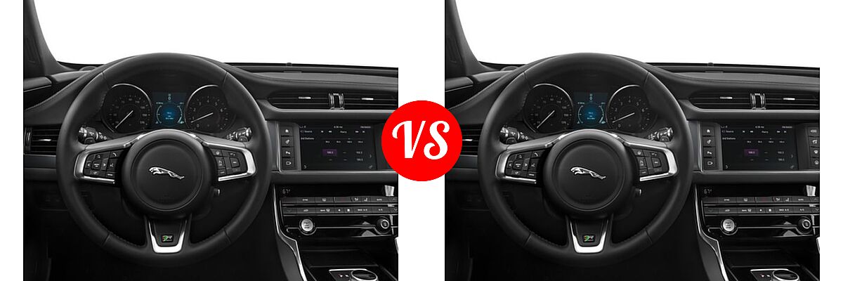 2018 Jaguar XF Sedan 25t R-Sport / 35t R-Sport vs. 2018 Jaguar XF Sedan Diesel 20d R-Sport - Dashboard Comparison